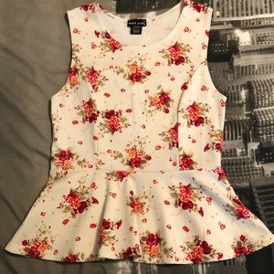 Wet Seal Floral Peplum Top
